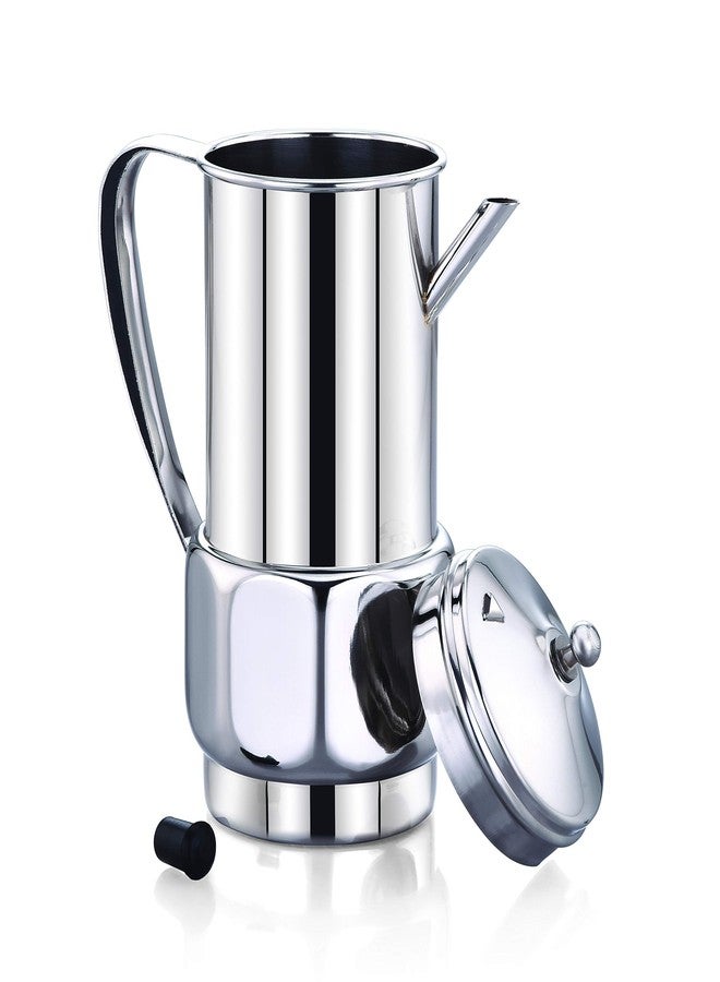 Expresso Fascino Olive Oil Can Stainless Steel Oil Dispenser Pot Leak Proof Edible Oil Salad Dressing Storage with Lid for Kitchen Cooking Restaurant BBQ (500) - Image 2